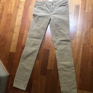 Skinny corduroy khaki pants